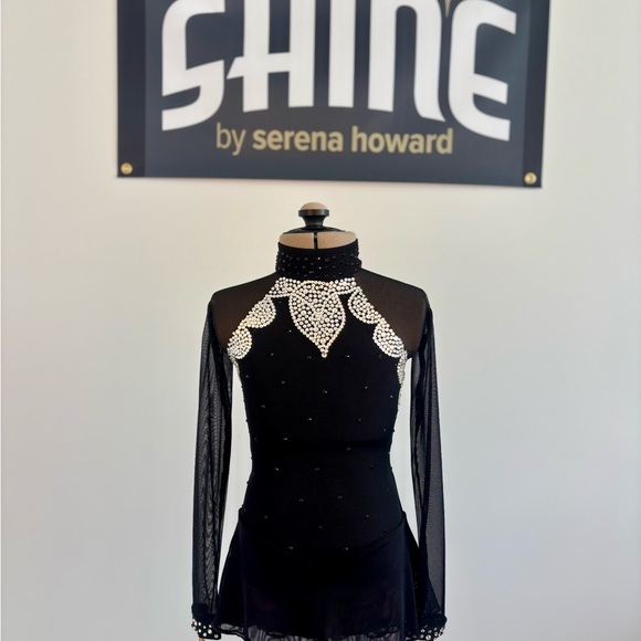 Black Brad Griffies Child Figure Skating Dress - Picture 1 of 6